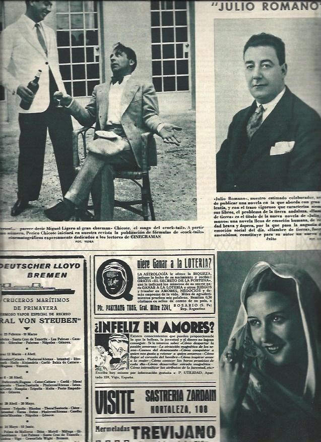 LAMINA 30950: Miguel Ligero con Chicote y Estrellita Castro