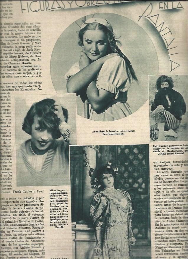 LAMINA 30954: Anna Sten y Sarah Bernhardt