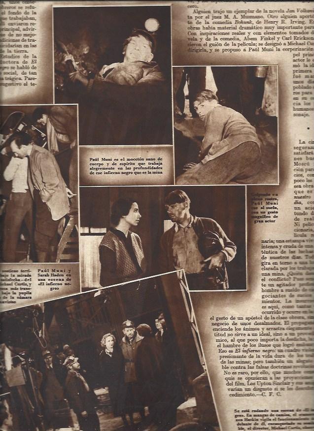 LAMINA 30944: Paul Muni en rodajes