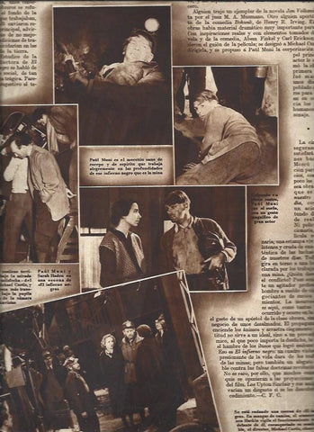 LAMINA 30944: Paul Muni en rodajes