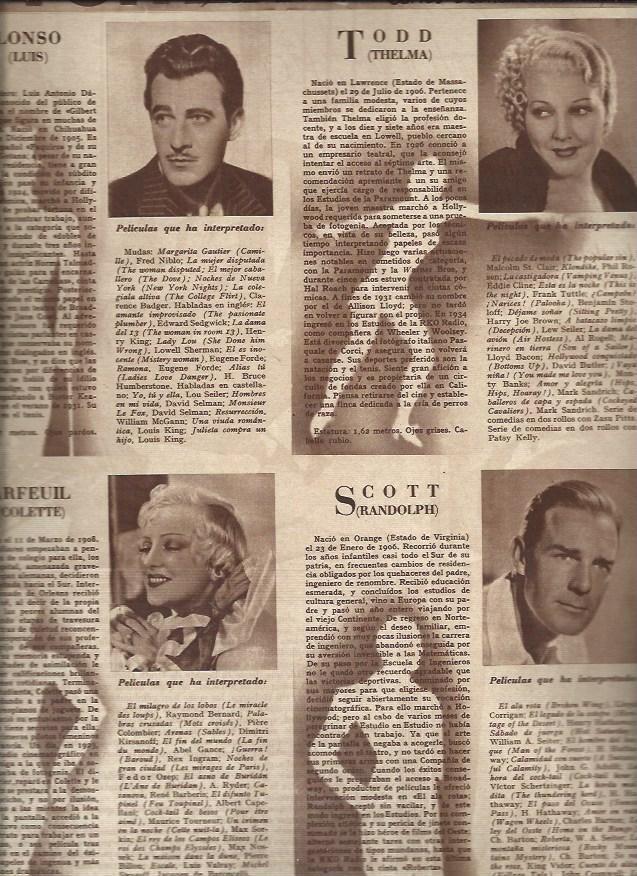LAMINA 30797: Luis Alonso, Thelma Todd, Colette Darfeuil y Randolph Scott