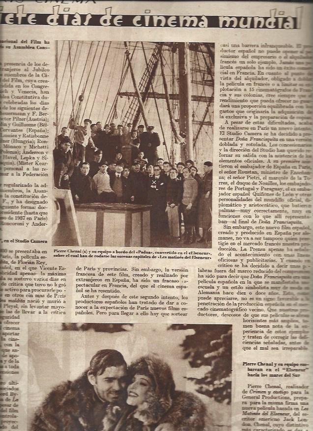 LAMINA 30802: Pierre Chenal y su equipo en el barco Padua