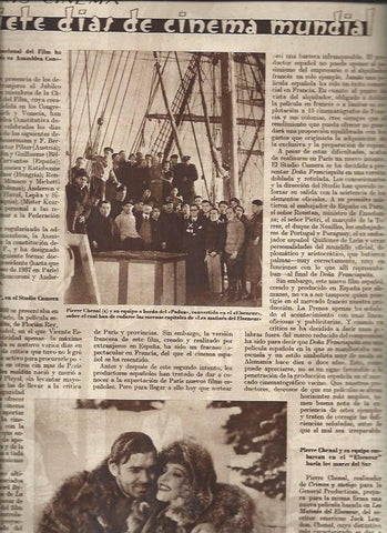 LAMINA 30802: Pierre Chenal y su equipo en el barco Padua