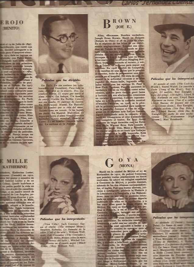 LAMINA 30815: Benito Perojo, Joe E. Brown, Katherine de Mille y Mona Goya