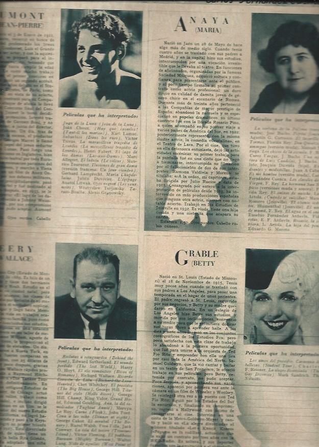 LAMINA 30790: Jean Paul Aumont, Maria Anaya, Wallace Beery y Betty Grable