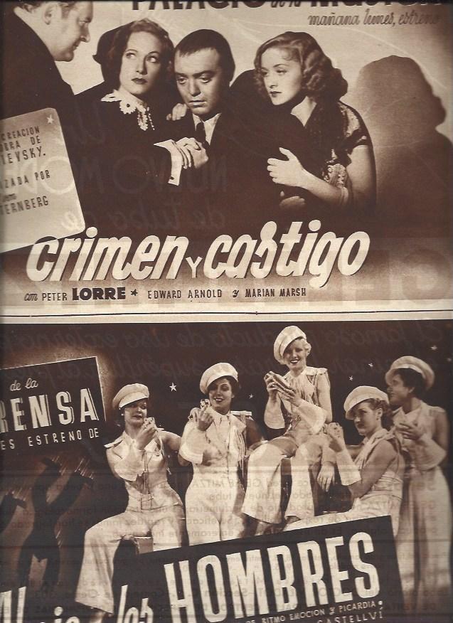 LAMINA 30770: Cartelera de los cines Palacio de la Musica y Cine de la Prensa