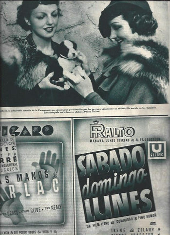 LAMINA 30775: Claudette Colbert con Phuna Noison