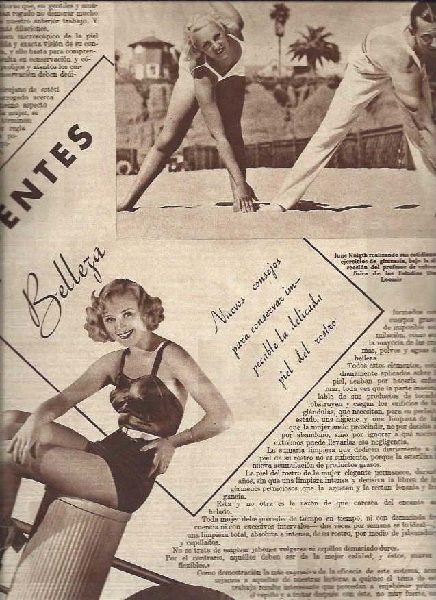 LAMINA 30781: June Knigth haciendo gimnasia