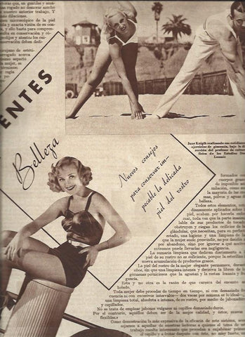 LAMINA 30781: June Knigth haciendo gimnasia