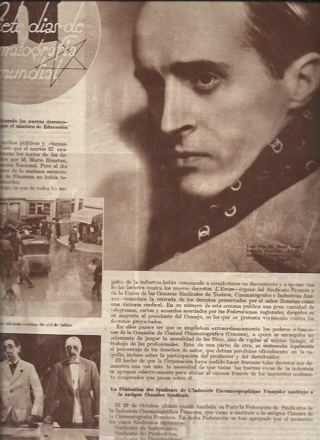 LAMINA 30785: Rene Clair en el rodaje de El ultimo millonario