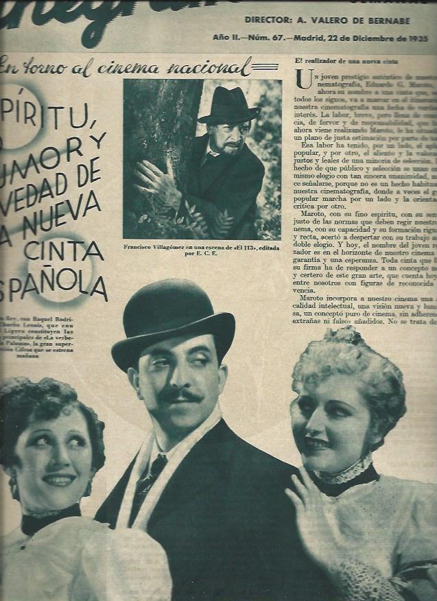 LAMINA 30853: Francisco Villagomez y escena de La verbena de la Paloma