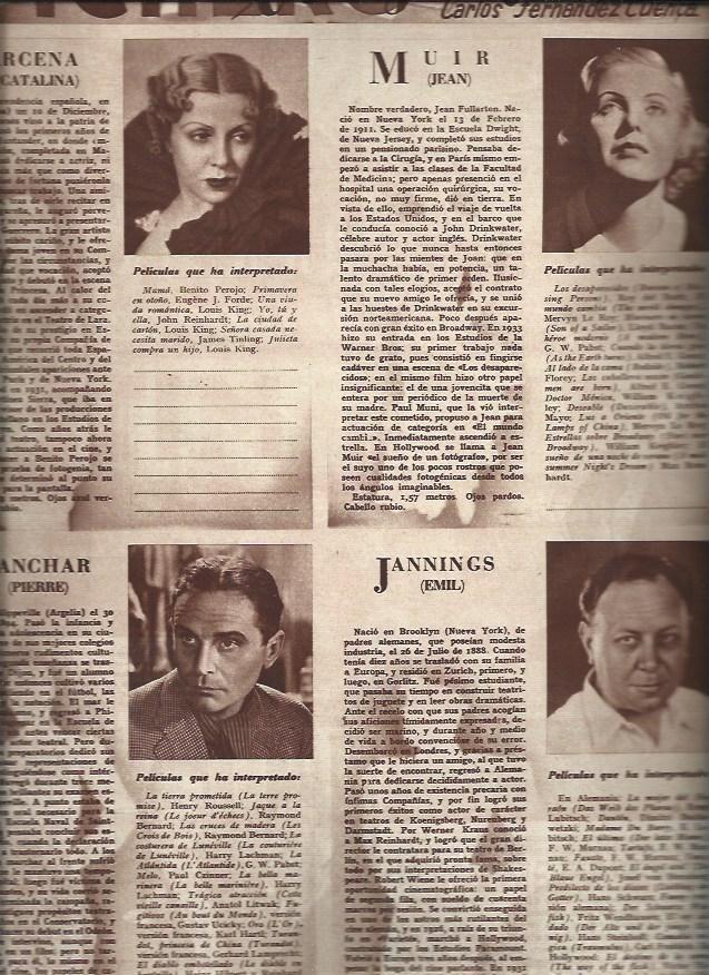 LAMINA 30862: Catalina Barcena, Jean Muir, Pierre Blanchar y Emil Jannings