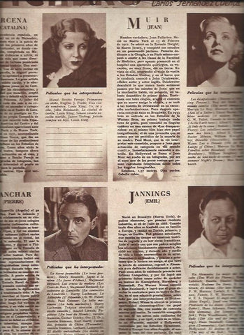 LAMINA 30862: Catalina Barcena, Jean Muir, Pierre Blanchar y Emil Jannings