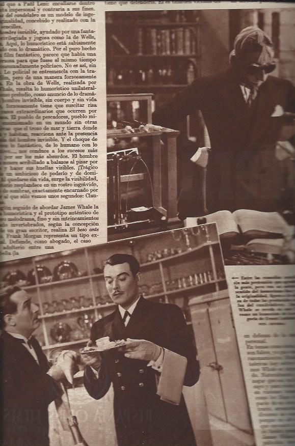 LAMINA 30866: Escenas de El hombre invisible y A la luz del candelabro