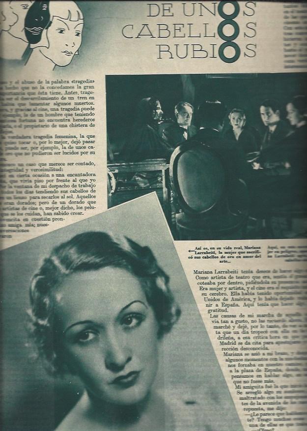 LAMINA 30868: Mariana Larrabeiti y escena de Una mujer en peligro