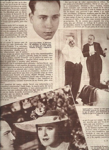 LAMINA 30871: Jose Lopez Rubio y escena de Tovarich