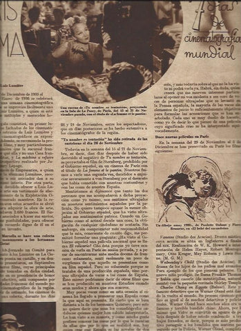 LAMINA 30847: Noticias del cine en Paris en 1935