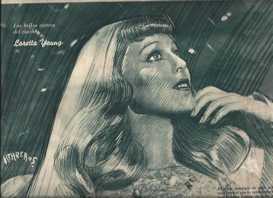 LAMINA 30831: Loretta Young, por Herreros