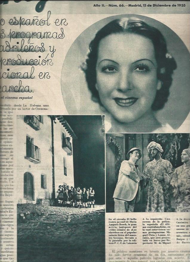 LAMINA 30837: Maria Amparo Bosch y escena de Una aventura oriental