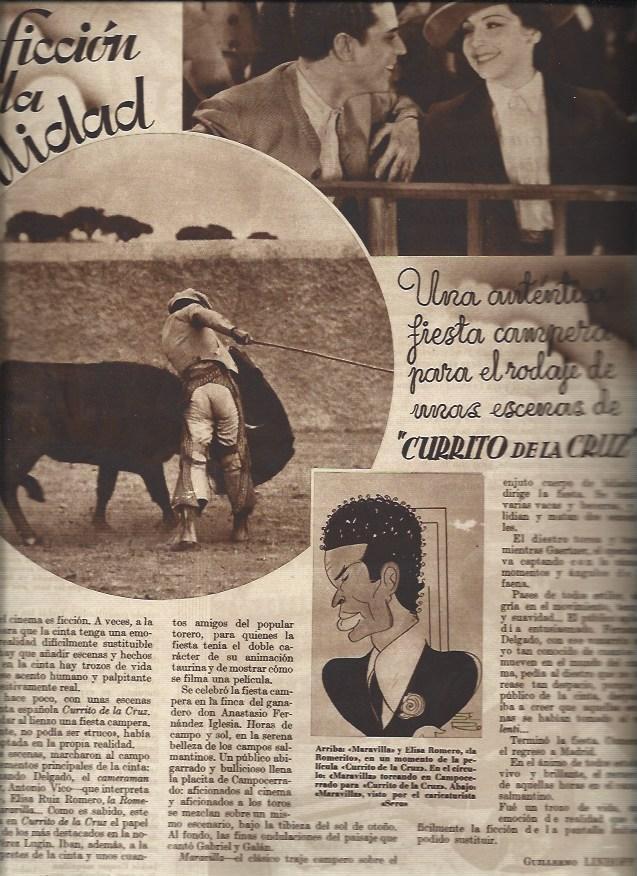 LAMINA 30833: Rodaje de Currito de la Cruz