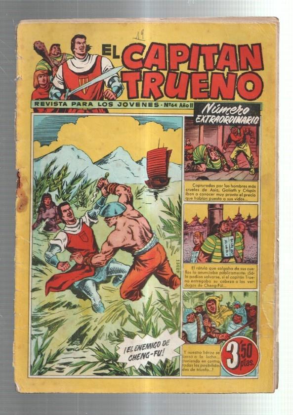El Capitan Trueno Extra numero 064 (numerado 7 en trasera) (aviejado, oxido lado grapa)