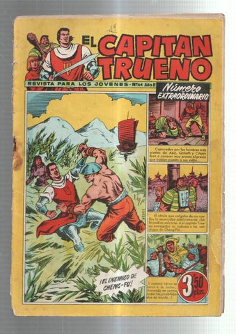 El Capitan Trueno Extra numero 064 (numerado 7 en trasera) (aviejado, oxido lado grapa)