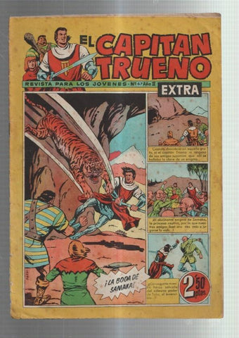 El Capitan Trueno Extra numero 067 (numerado 3 en trasera) (cubierta medio suelta)