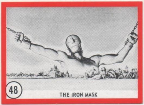 Cromo E01124: Album 3-Famous Monsters Series, Card nº 48. The Iron Mask