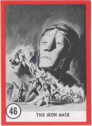 Cromo E01122: Album 3-Famous Monsters Series, Card nº 46. The Iron Mask