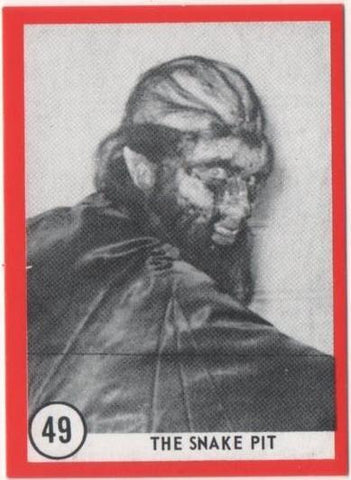 Cromo E01125: Album 3-Famous Monsters Series, Card nº 49. The Snake Pit