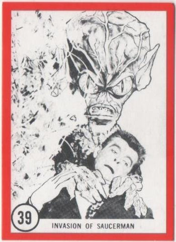 Cromo E01115: Album 3-Famous Monters Series, Card nº 39. Invasion of Saucerman