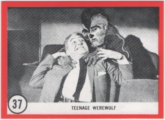 Cromo E01113: Album 3-Famous Monsters Series, Card nº 37. Teenage Werwolf
