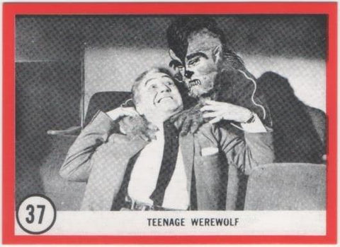 Cromo E01113: Album 3-Famous Monsters Series, Card nº 37. Teenage Werwolf
