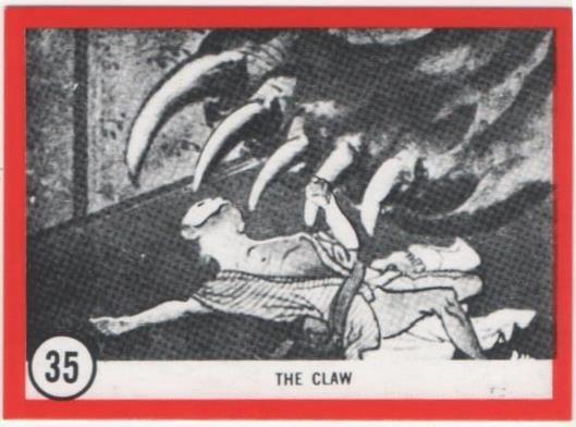 Cromo E01111: Album 3-Famous Monsters Series, Card nº 35. The Claw