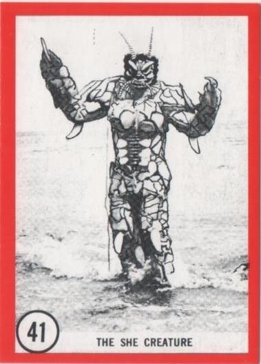 Cromo E01117: Album 3-Famous Monsters Series, Card nº 41. The She Creature