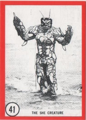 Cromo E01117: Album 3-Famous Monsters Series, Card nº 41. The She Creature