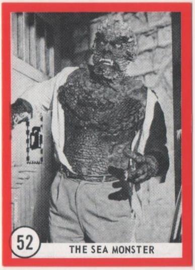 Cromo E01128: Album 3-Famous Monsters Series, Card nº 52. The Sea Monster