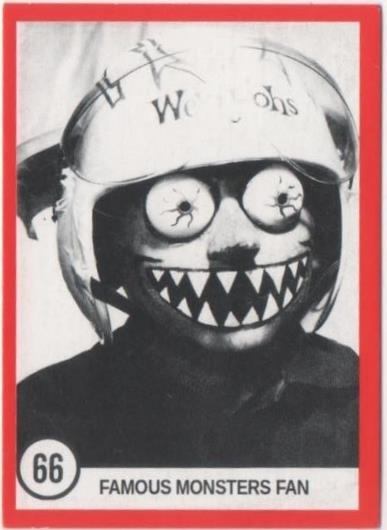 Cromo E01142: Album 3-Famous Monsters Series, Card nº 66. Famous Monsters Fan