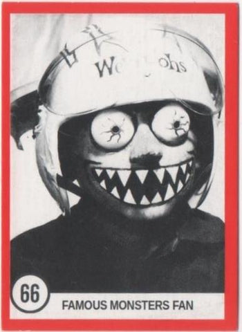 Cromo E01142: Album 3-Famous Monsters Series, Card nº 66. Famous Monsters Fan