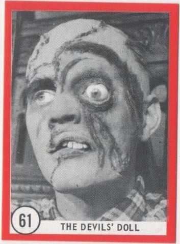 Cromo E01137: Album 3-Famous Monsters Series,Card nº 61. The Devil's Doll