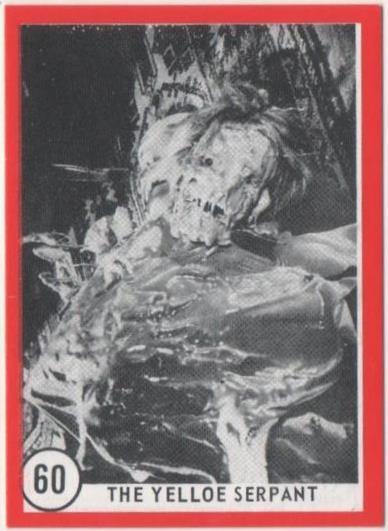 Cromo E01136: Album 3-Famous Monsters Series, Card nº 60 The Yelloe Serpant