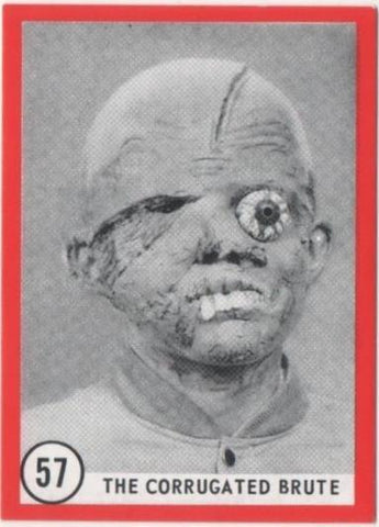 Cromo E01133: Album 3-Famous Monsters Series, Card nº 57. The Corrugated Brute