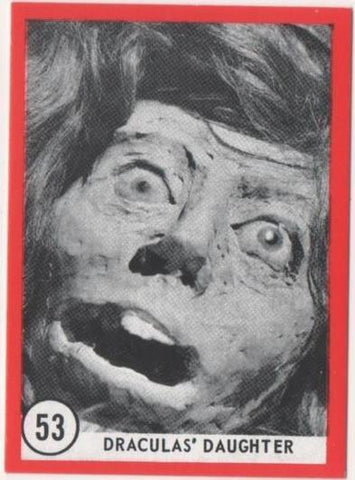 Cromo E01129: Album 3-Famous Monsters Series, Cards nº 53. Draculas' Daughter