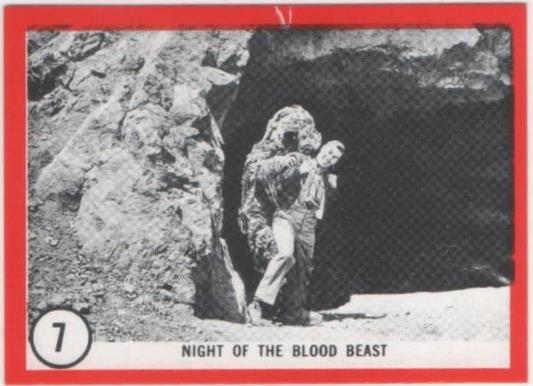 Cromo E01083: Album 3-Famous Monsters Series, Card nº 7. Night of the Blood Beast