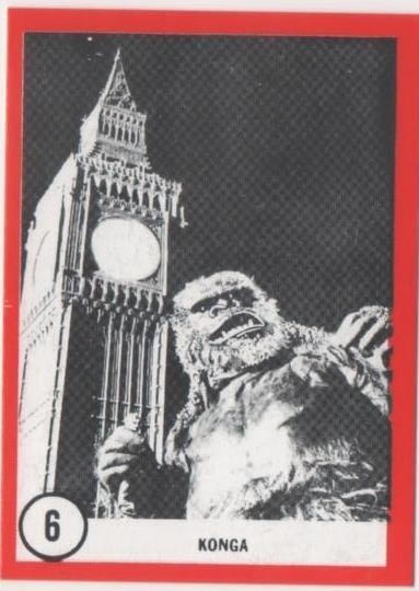 Cromo E01082: Album 3-Famous Monsters Series, Card nº 6. Konga