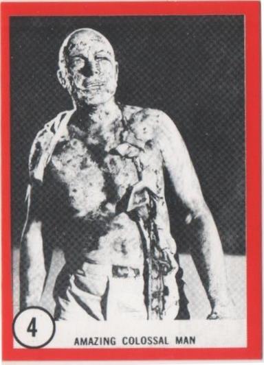 Cromo E01080: Album 3-Famous Monsters Series, Card nº 4. Amazing Colossal Man