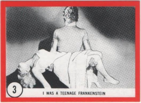 Cromo E01079: Album 3-Famous Monsters Series, Card nº 3. I Was a Teenage rankenstein