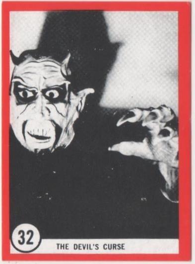 Cromo E01108: Album 3-Famous Monsters Series, Card nº 32. The Devil's Curse