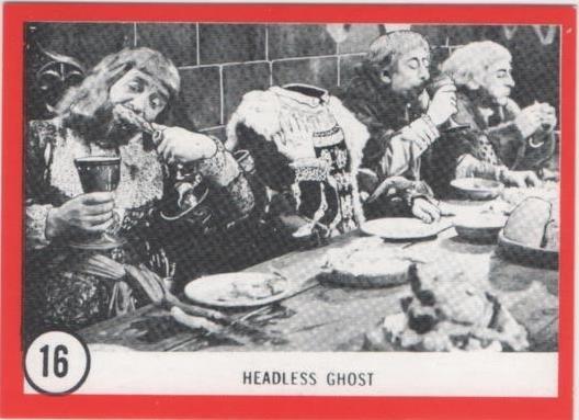 Cromo E01092: Album 3-Famous Monsters Series, Card nº 16. Headless Ghost