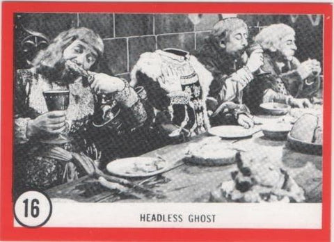 Cromo E01092: Album 3-Famous Monsters Series, Card nº 16. Headless Ghost